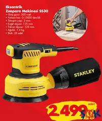 STANLEY EKSANTRİK ZIMPARA MAKİNESİ SS30 fiyat ve kampanya bilgisi